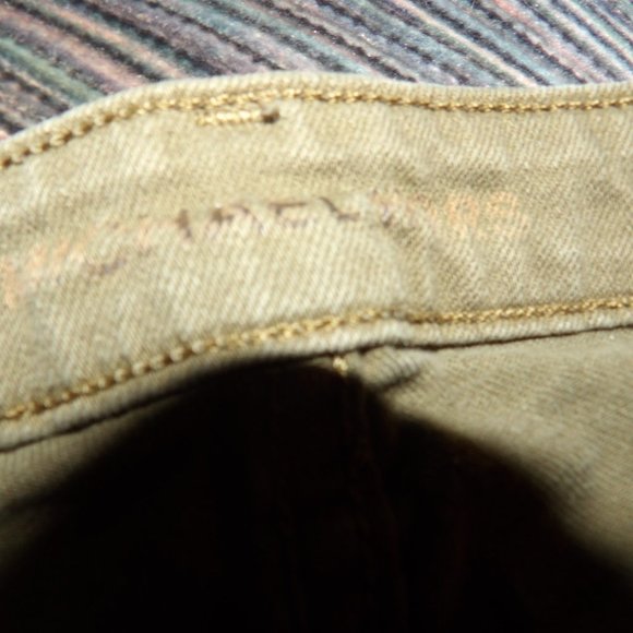 Micheal Micheal Kors Army Green Midrise Skinny Jeans Sz 12 - Picture 8 of 9
